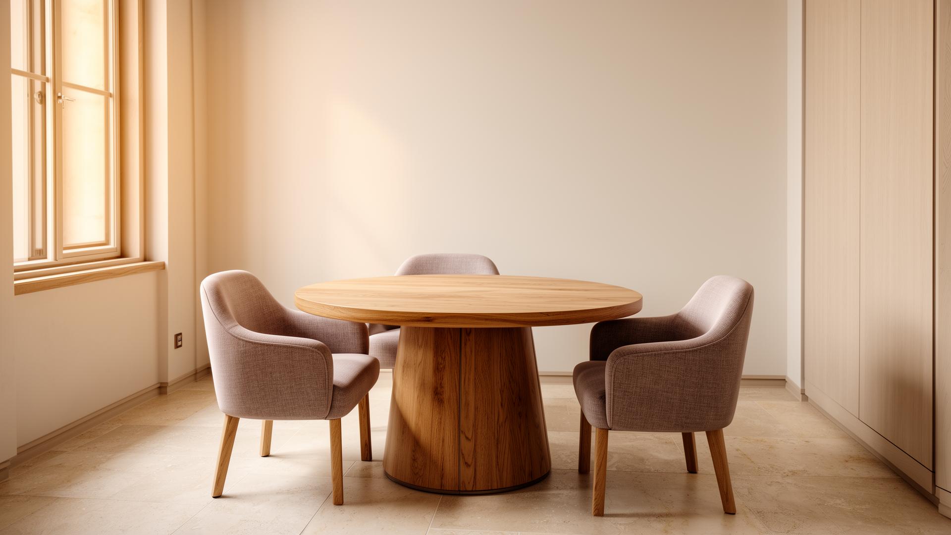 Diskreter Besprechungsraum mit Tageslicht und warmem Holz